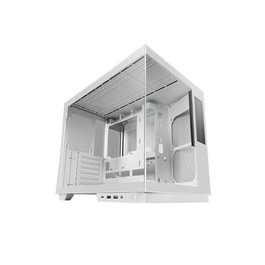 Mars Gaming MCMIRAGE Boîtier PC ATX Cube Blanc, Panneau LCD IPS 7,2"