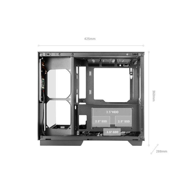Boîtier ATX semi-tour Mars Gaming MCMIRAGEW Blanc