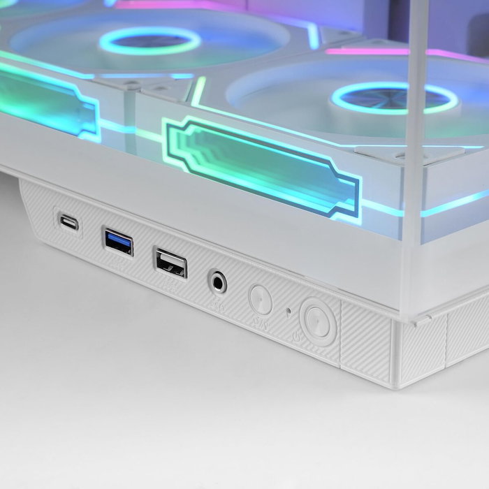 Boîtier ATX semi-tour Mars Gaming MCMIRAGEW Blanc