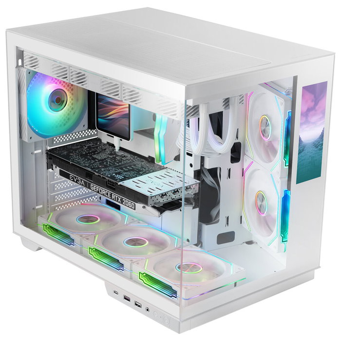 Boîtier ATX semi-tour Mars Gaming MCMIRAGEW Blanc