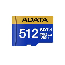 Adata UD512GEX3L1-C Carte mémoire Micro SDXC 512GB Extreme SD7.1 PCIe Gen3 x1 U3 V30 800 Mo/s