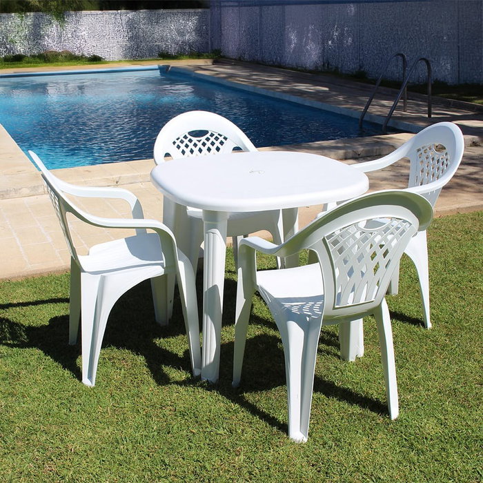 Shaf Chaise empilable Cancún, blanc Shaf Chaise empilable Cancún, blanc