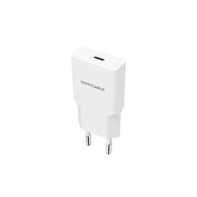 Nanocable Chargeur USB-C PD 25W Blanc - Charge rapide Power Delivery Nanocable Chargeur USB-C PD 25W Blanc - Charge rapide Power Delivery