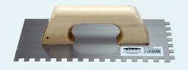 SIFER Llana en acier dentée 300x150x0,6 mm avec manche en bois