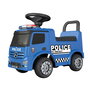 Tachan Porteur Camion de Police Mercedes avec Licence Officielle - Son et Lumière - Volant avec Bruitages - Porte-Objets - Pneus en Caoutchouc - Pour Enfants de 1 à 3 Ans