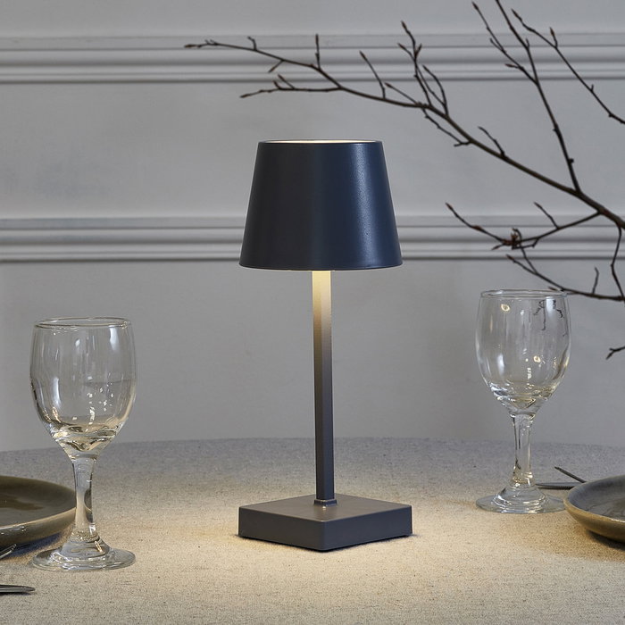 Home Deco Factory Lampe LED Tactile Gris Foncé Home Deco Factory Lampe LED Tactile Gris Foncé
