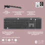 Logitech K950 Clavier sans fil Bluetooth Signature Slim – Noir – Complet avec pavé numérique, Easy-Switch, autonomie 36 mois, Windows/Mac/Chrome