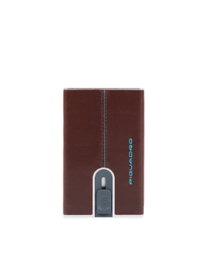 Piquadro Porte-Cartes Blue Square en Cuir Acajou PP5358B2R