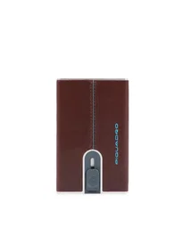 Piquadro Porte-Cartes Blue Square en Cuir Acajou PP5358B2R