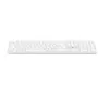 Bluestork Clavier sans fil Bluetooth KB BT MAC V2 pour Mac, Full Size, rechargable, blanc, design plat ergonomique, touches concaves