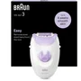 Braun - Silk Epil 3 - Épilateur électrique filaire pour femme - 2 vitesses - Violet