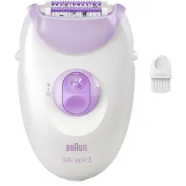 Braun - Silk Epil 3 - Épilateur électrique filaire pour femme - 2 vitesses - Violet