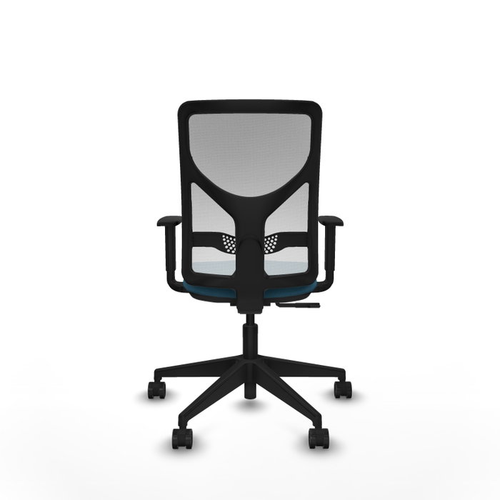 Chaise Motilla Synchro 3 positions tissu Vert pétrole Maille Blanc Base pyramidale noire Accoudoir 1D Sans appui-tête Roulettes 65mm nylon Chaise Motilla Synchro 3 positions tissu Vert pétrole Maille Blanc Base pyramidale noire Accoudoir 1D Sans appui-tête Roulettes 65mm nylon