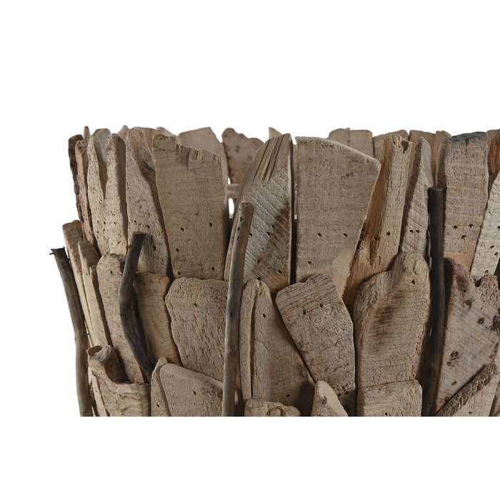 Set de pots de fleurs Home ESPRIT Marron Bois de paulownia 35 x 35 x 45 cm (2 Pièces)