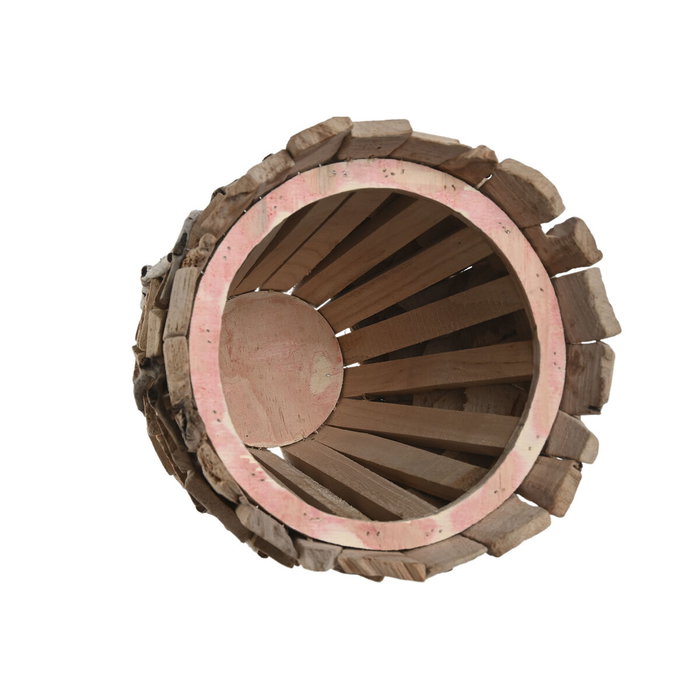Set de pots de fleurs Home ESPRIT Marron Bois de paulownia 35 x 35 x 45 cm (2 Pièces)