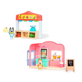 Famosa Mini Playsets Bluey Série 3 avec Figurines Bluey et Bingo - Mini Marché et Glacier - Jouet d'Aventures pour Enfants +2 Ans - Réf. Bly70000