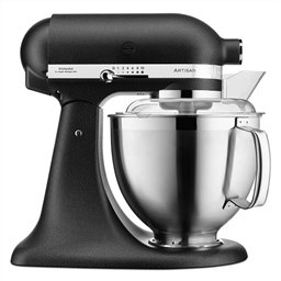 Kitchenaid 5KSM185 PS EBK Robot Artisan 5 litres avec bol en acier inoxydable - Moteur à transmission directe pour pétrir, mélanger et fouetter