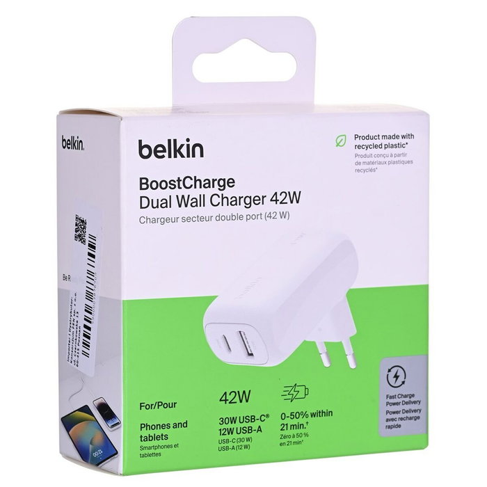 Belkin WCB009VFWH Boost Charge 42W Blanc Belkin WCB009VFWH Boost Charge 42W Blanc