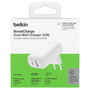 Belkin Boost Charge WCB009vfWH 42W - Chargeur mural USB-C et USB-A blanc