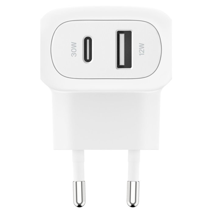 Belkin Boost Charge WCB009vfWH 42W - Chargeur mural USB-C et USB-A blanc Belkin Boost Charge WCB009vfWH 42W - Chargeur mural USB-C et USB-A blanc
