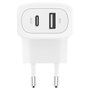 Belkin Boost Charge WCB009vfWH 42W - Chargeur mural USB-C et USB-A blanc
