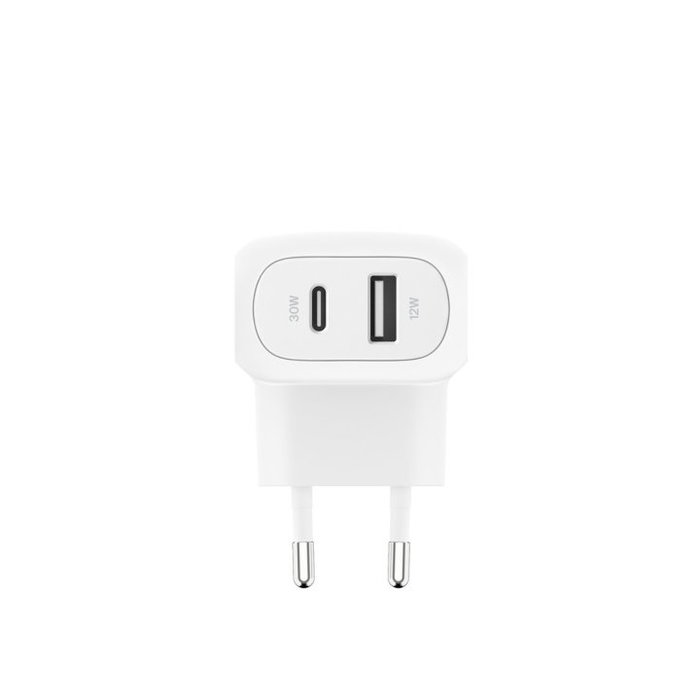 Belkin WCB009vfWH Boost Charge Chargeur Murale USB-C + USB 42W PPS Blanc