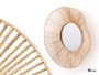 Giftdecor Miroir 50 cm Vague Ondes Corde Naturel Verre Métal Papier (Set de 4)