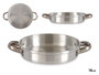 Kinvara Poêle en aluminium avec anses 18 cm argent, compatible gaz, four et lave-vaisselle (Set de 12)