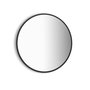 Emuca Miroir Zeus avec éclairage LED et cadre noir, Ø 80 cm