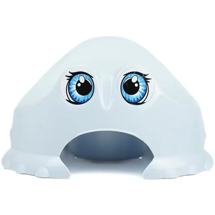 Thermobaby - Pot d'apprentissage de la propreté pour bébé Rigolo, bleu fleuri, antidérapant et stable, sans BPA, design ludique et confortable