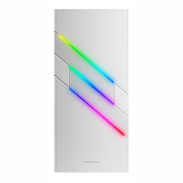 Mars Gaming Boîtier PC MC-U3 Blanc ATX XL, Fenêtre Verre Trempé, Refroidissement Liquide 240mm, ARGB