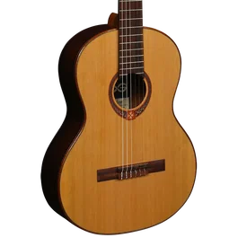 LAG Guitarre Classique Auditorium Occitania 118 Natural Lag - Taille 4/4, Table Cèdre Massif, Cordes Nylon, Finition Brillante