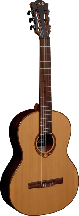 LAG Guitarre Classique Auditorium Occitania 118 Natural Lag - Taille 4/4, Table Cèdre Massif, Cordes Nylon, Finition Brillante