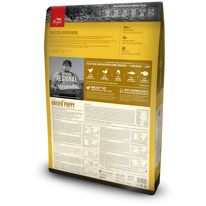 Nourriture Orijen Petit/Junior Poulet Dinde Poisson 6 Kg