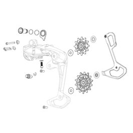 SRAM Jeu de roulettes pour dérailleur GX Eagle AXS