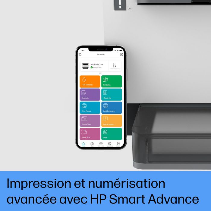 HP LaserJet Tank MFP 2604dw - Imprimante multifonction laser sans fil avec toner pré-rempli, impression recto verso et scan vers PDF/e-mail