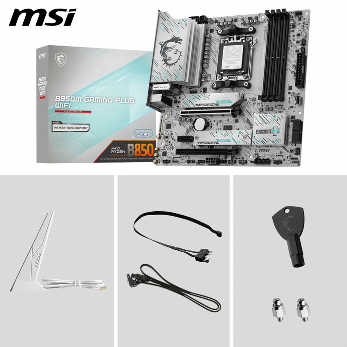 MSI B850M GAMING PLUS WIFI White/Black