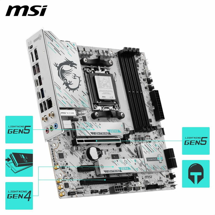 MSI B850M GAMING PLUS WIFI White/Black