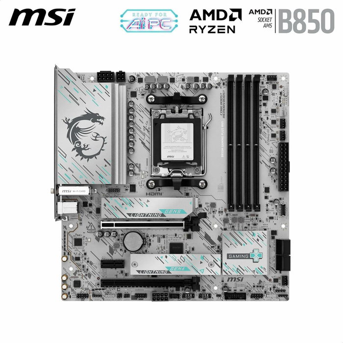 MSI B850M GAMING PLUS WIFI White/Black