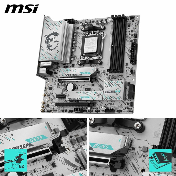 MSI B850M GAMING PLUS WIFI White/Black
