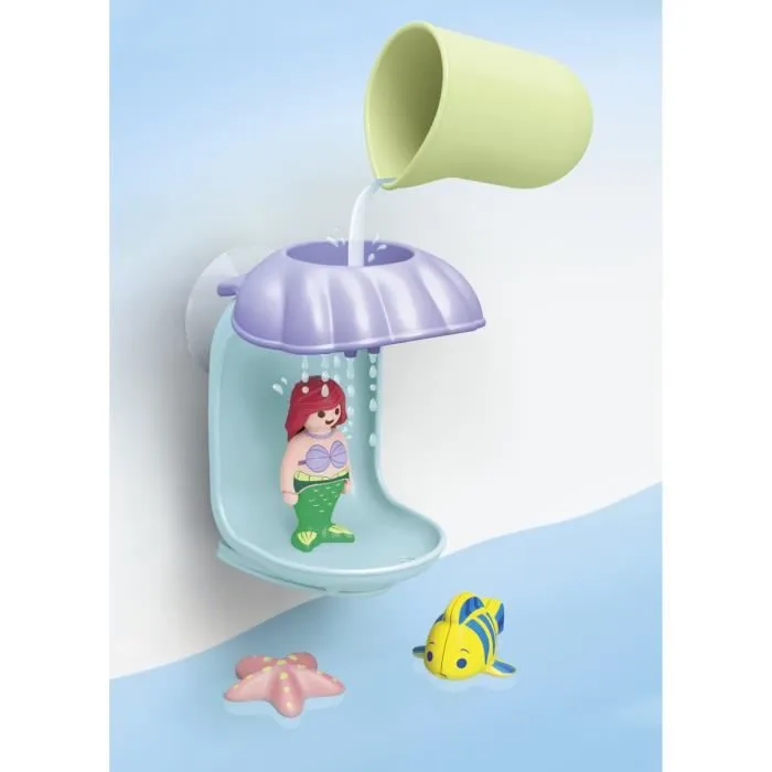 Playmobil Disney 71460 Ariel avec Coquillage de Bain, Jouet de Bain avec Douche et Filet, Figurine pour Enfants à Partir de 12 Mois