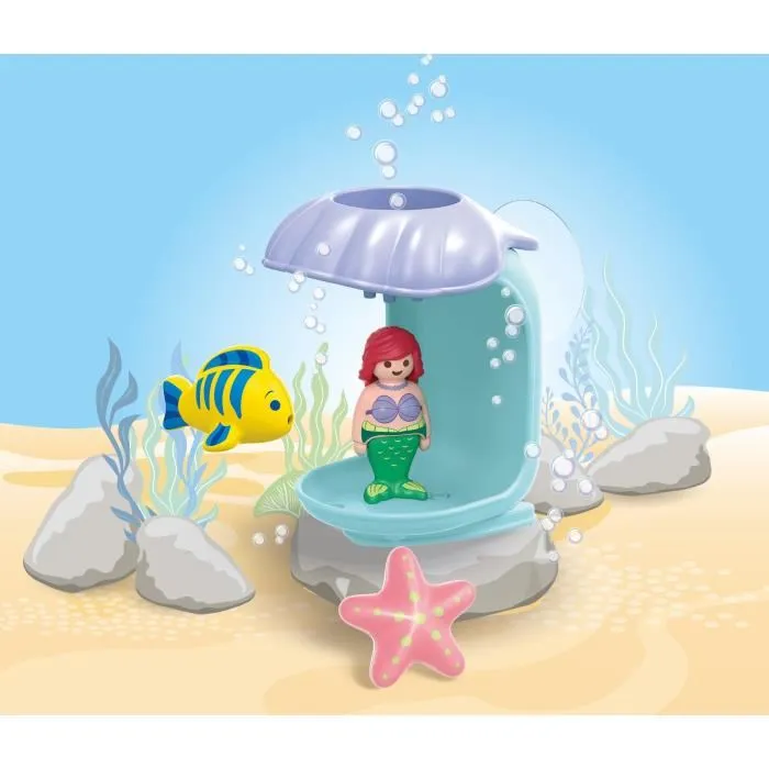 Playmobil Disney 71460 Ariel avec Coquillage de Bain, Jouet de Bain avec Douche et Filet, Figurine pour Enfants à Partir de 12 Mois