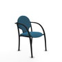 Piqueras Y Crespo Hellín - Chaise de bureau avec bras fixes, Vert pétrole