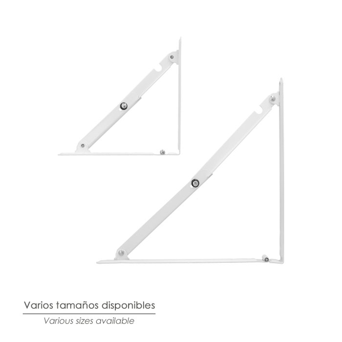 WOLFPACK LINEA PROFESIONAL Équerre blanche rabattable 200 mm WOLFPACK LINEA PROFESIONAL Équerre blanche rabattable 200 mm