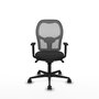 Piqueras y Crespo Chaise de Bureau Jorquera avec Mécanisme Synchrone, Noir et Gris
