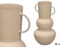 Giftdecor Jarron Bola 30 cm Marron Clair Métal Fer (Set de 6)