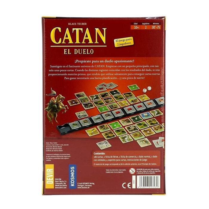 Devir Catan El Duelo Jeu de société deux joueurs stratégie gestion ressources français 10+ ans 30-75 min