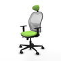 Piqueras y Crespo Chaise de Bureau Jorquera avec Appui-tête, Pistache et Blanc