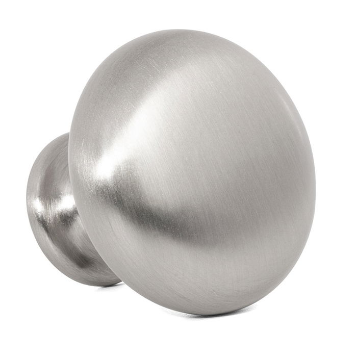 Viefe Pomo Zamak Modèle Duke Ø31mm Cromo, Nickel Brossé, Laiton Brossé Mate