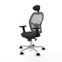 Piqueras y Crespo Chaise de Bureau 2D086N1 avec Appui-tête Noir